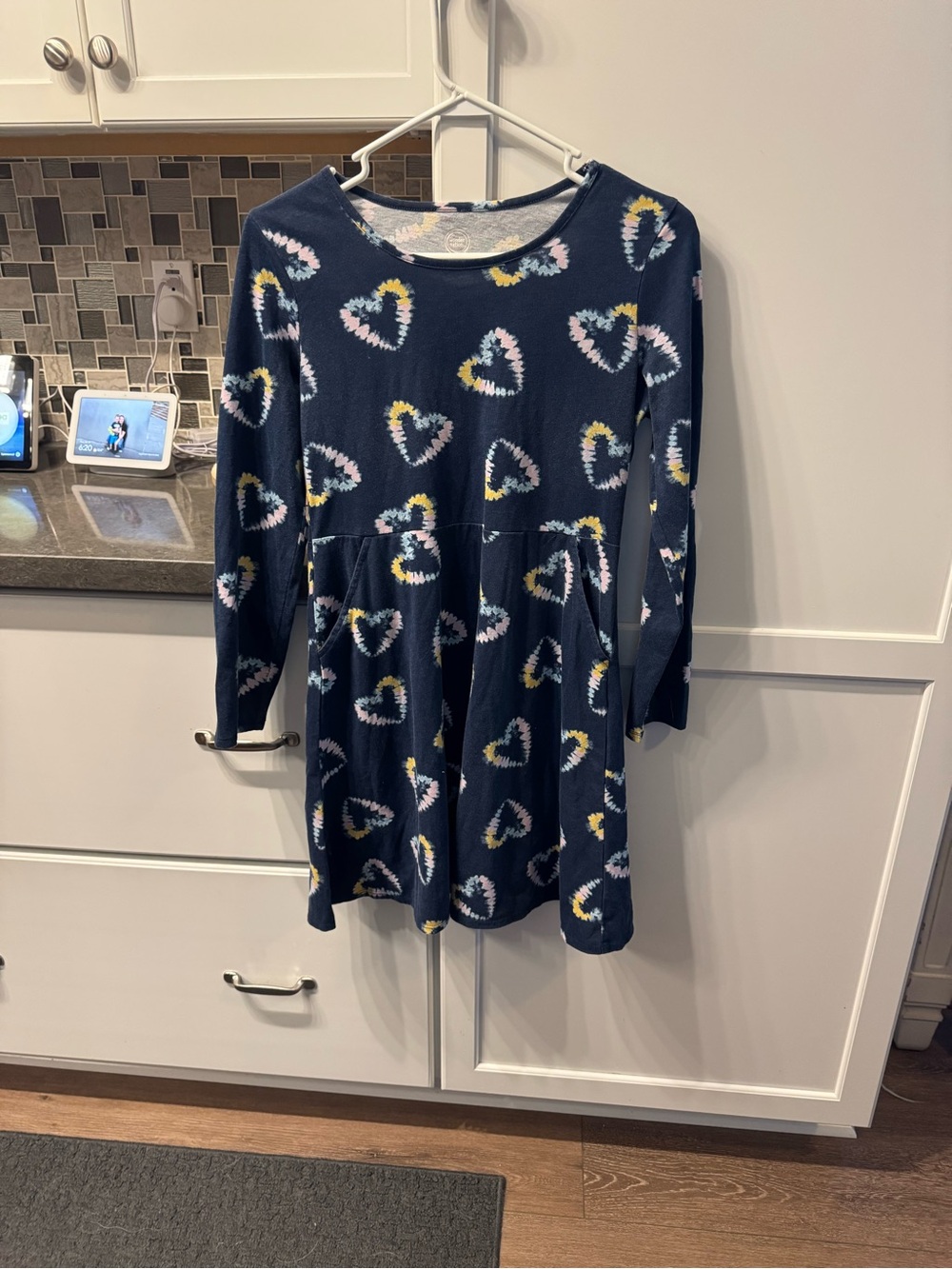 Wonder Nation Navy Floral Heart Print Dress